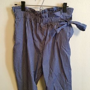 Zara Cropped Tie Waist Pants